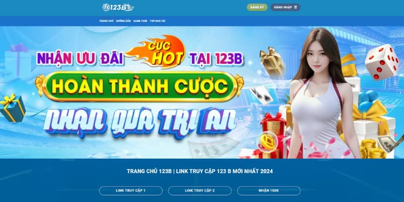 link vào 123b uy tín Giao diện website 123b hiện đại